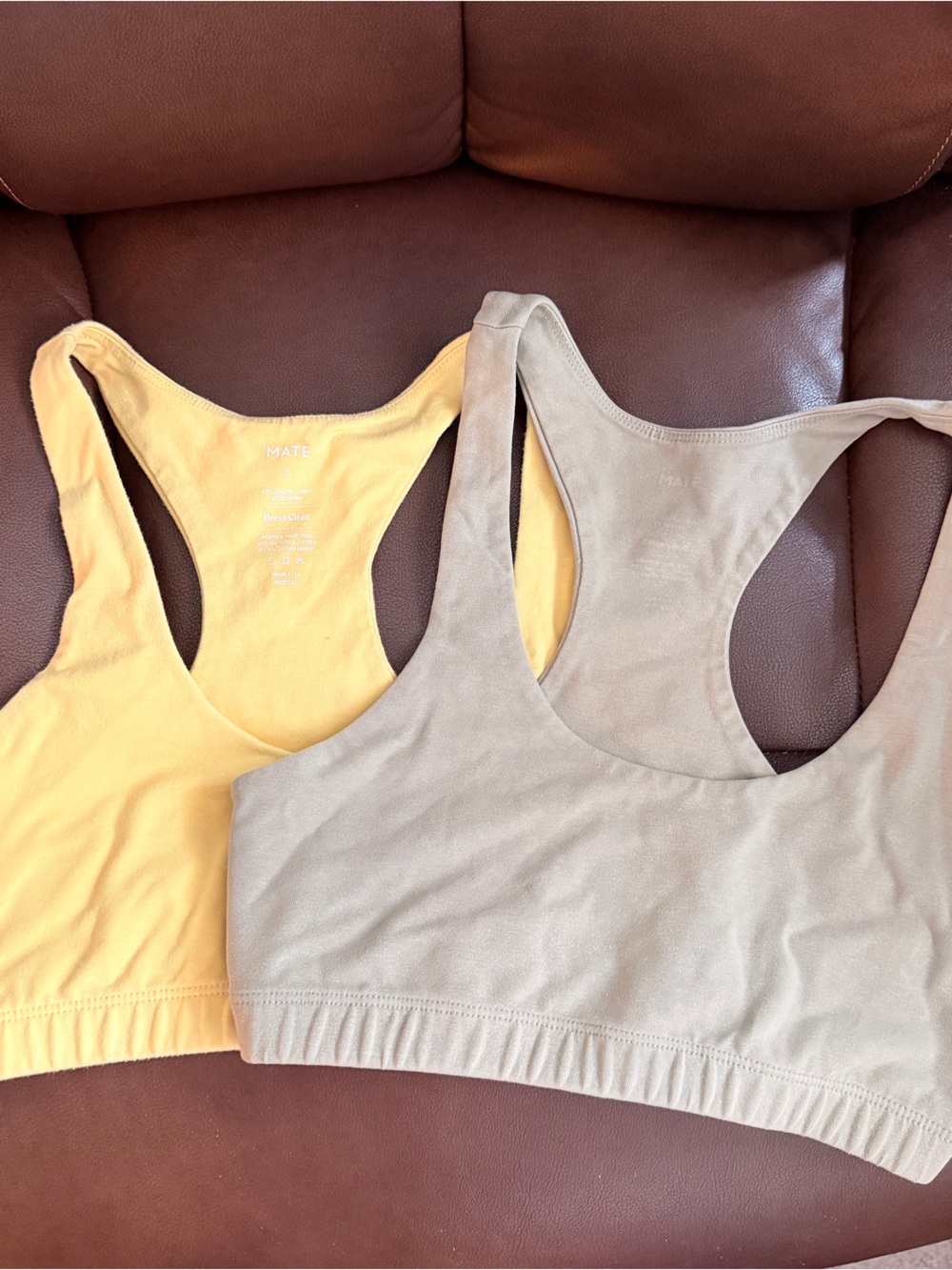 MATE the Label Organic Stretch Sports Bra Lot of 2 Size S